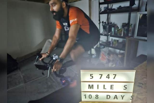 On the virtual map of his trip to India, Gurjeet's mileage is the equivalent to having almost cycled from the UK through Bulgaria – and he is currently 30 miles from the border of Turkey.