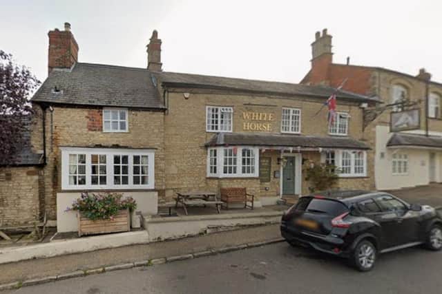 The incident happened in the garden of the White Horse pub in Silverstone.