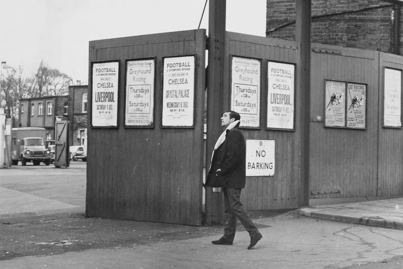 English professional footballer Tommy Robson (1944 - 2020) walks into the Stamford Bridge ground for the first time after signing from Northampton Town on 30th November 1965.