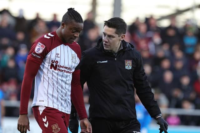 Tyler Magloire hobbles off against Orient.