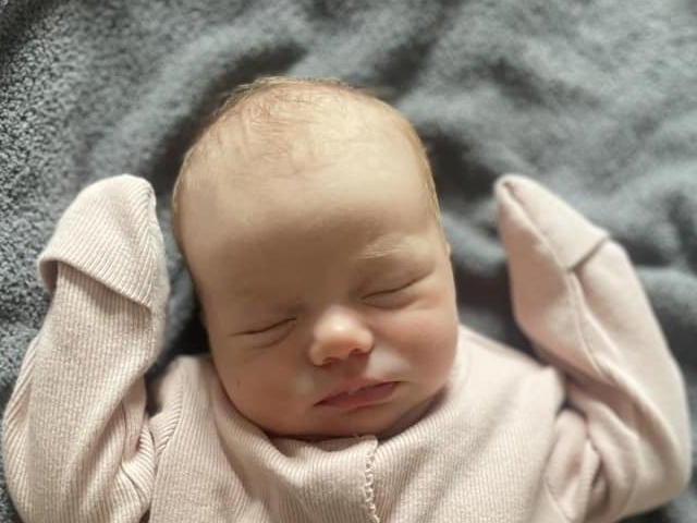 Freya Evelyn born at 10am on March 21 at Northampton General Hospital, weighing 7lbs 1oz.