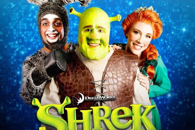 The final looks on display for the promotion of Shrek The Musical.