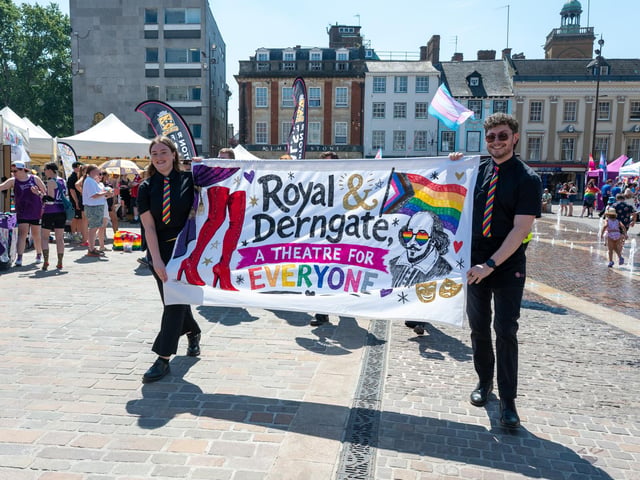 Northampton Pride 2026 in the Market Square on Saturday July 11, 2026. Photo by David Jackson