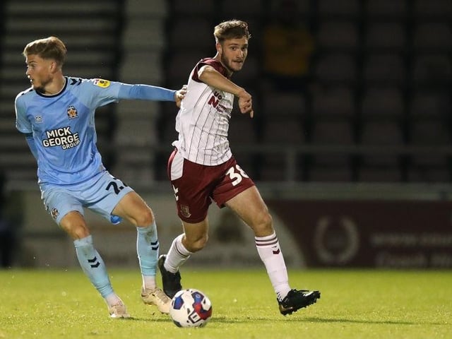 A late introduction tot he fray for the 16-year-old Wyatt - much to the delight of his personal fan club that had turned out at Sixfields to watch him!! ... 6