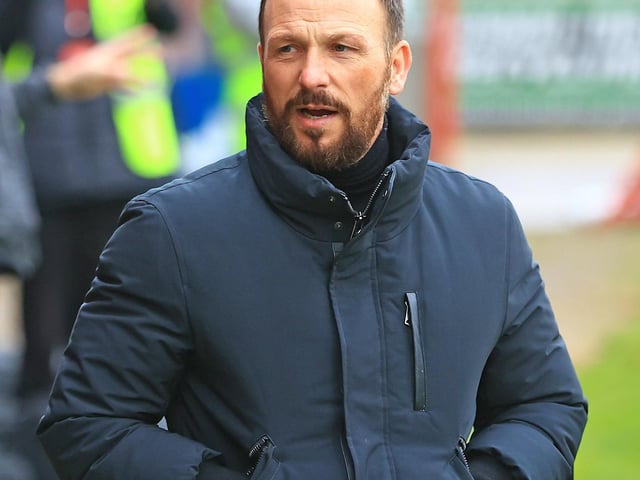 Stockport (h), Hartlepool (a), Mansfield (h), Tranmere (a), Barrow (h), Bradford (h), Wimbledon (a), Stevenage (h), Crewe (a), Crawley (h). Points per game of remaining opponents: 1.30