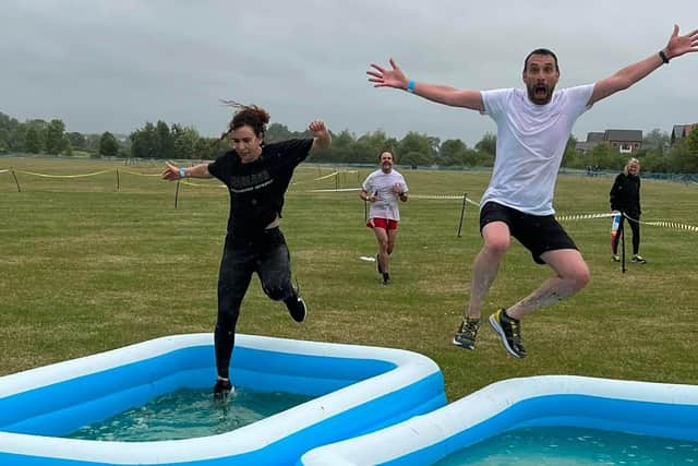 Some of those who took part in the Water Dash by The Lewis Foundation