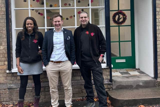 Lorraine Lewis, Charles Breen and Lee Lewis in charity will writing partnership