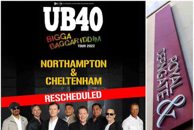 Iconic reggae band UB40 have been forced to postpone their gig at the Royal & Derngate due to Friday (May 20)