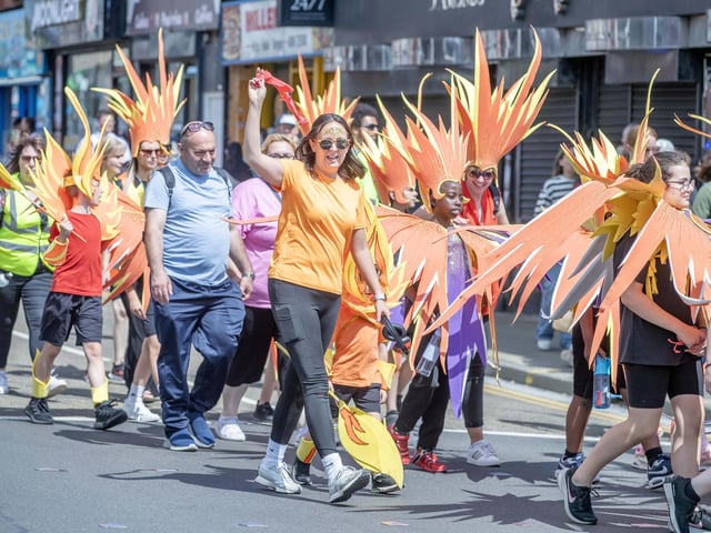 An explosion of joyous colour took over Northampton during the carnival on Saturday June 14.