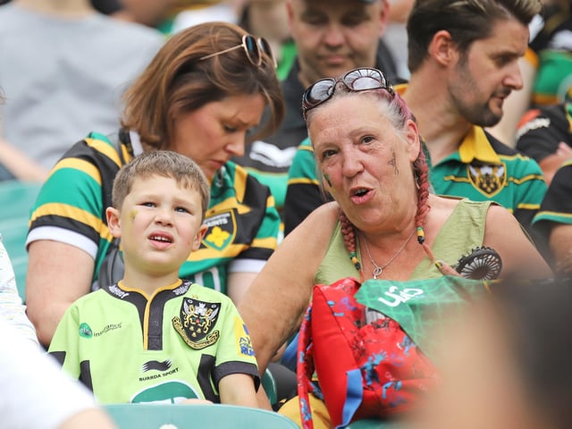 Saints fans at Twickenham on Saturday June 20