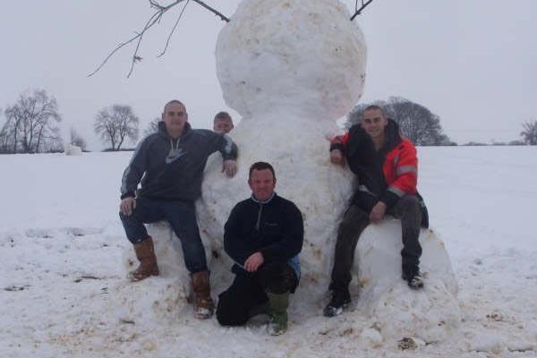 Simon Hollis sent this picture to the Chron in February 2009. Pictured at Fellmead Road, Northampton, from left to right, Steve Boddington, Simon Bird and Terry Boddington