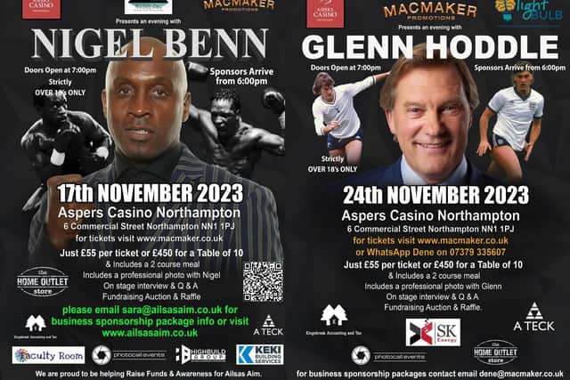 MacMaker Promotions is hosting Nigel Benn and Glenn Hoddle in November