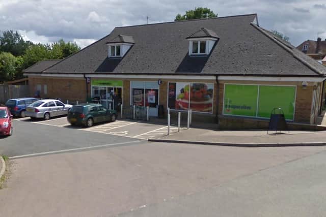The incident happened outside the Co-op in Woodford Halse.
