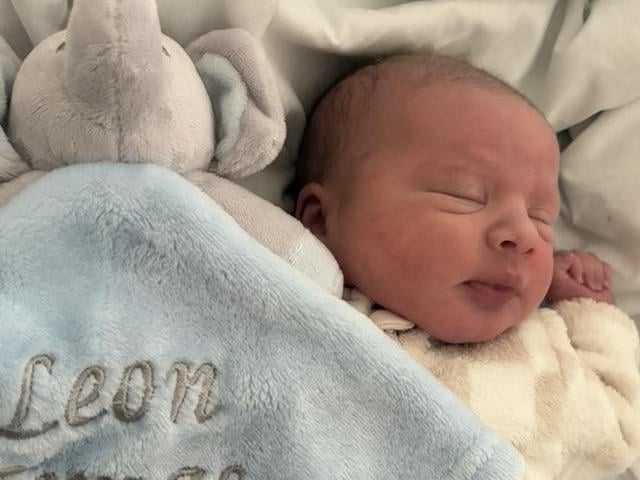 Leon Tomas born at 1.12am on January 6 at Northampton General Hospital, weighing 7lbs 3oz.