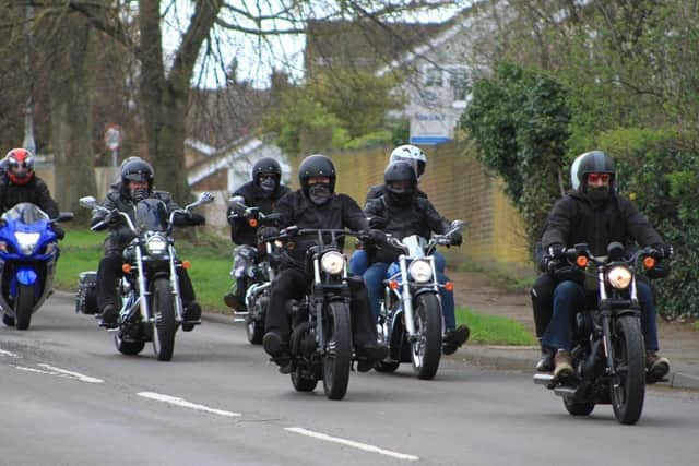 25 bikers took part in the Easter egg run to Welford House. Photos: Andy Simons.