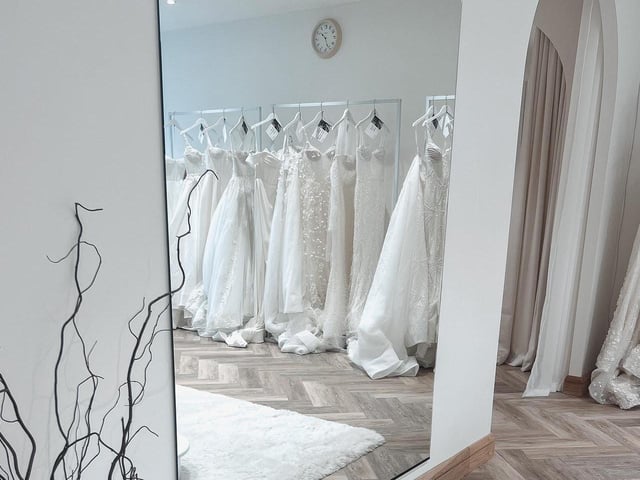 Located in Grovelands Business Park, near West Haddon and off the A428, Victoria Lou Bridal is rated 4.8 out of 5 from 55 reviews. One bride commented: "I had a great experience here and finally managed to find my dress after 13 months of searching."