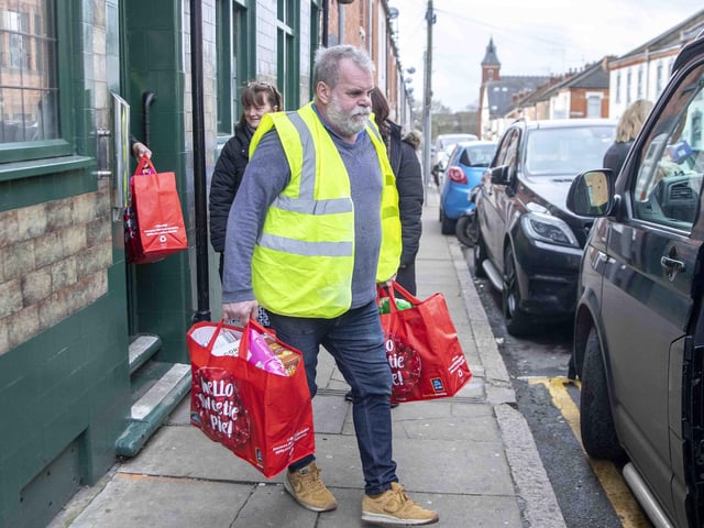 1,700 food parcels were given to more than 70 schools across the county to mark the charity’s third anniversary.