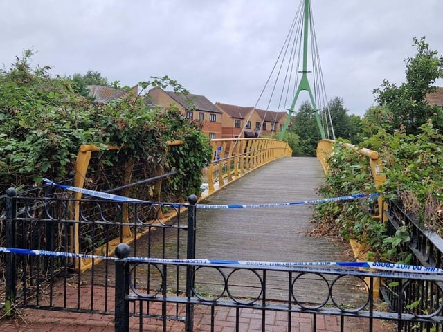Pictures from day four of a murder probe by the River Nene near Beckets Park, where a man was found dead on a bench early Friday morning (August 1). Northamptonshire Police divers were searching the water on Monday morning (August 4) and are appealing for witnesses.