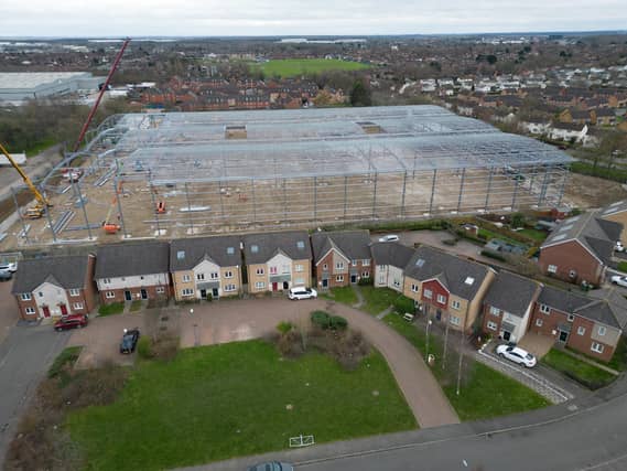 Residential properties bordering the warehouse site