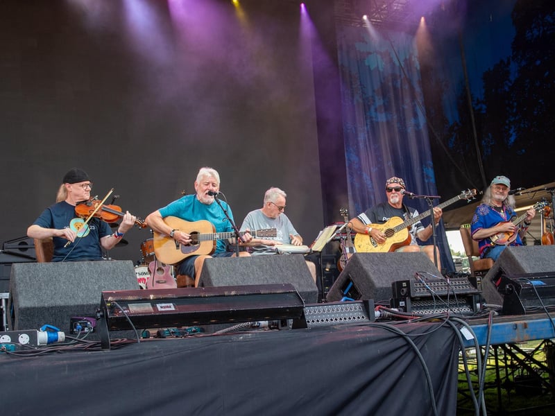 Fairport Convention performing on the opening day of Cropredy Convention 2023. Photo by David Jackson.