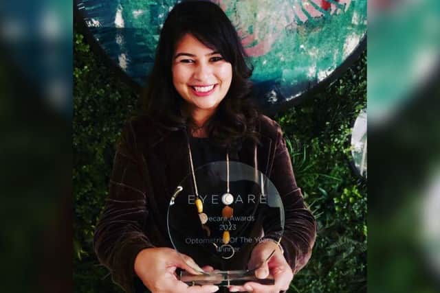 Sheena Tanna-Shah, pictured, was awarded ‘Optometrist of the Year’.