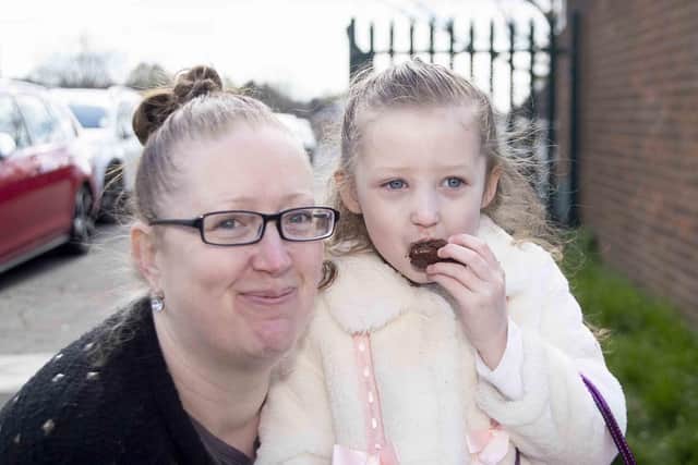 Staff member Karen Dalziel and her daughter Ava-Grace, who used to attend the nursery. Photo: Kirsty Edmonds.
