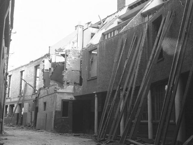 Demolition of Peacock Hotel Northampton Market Square