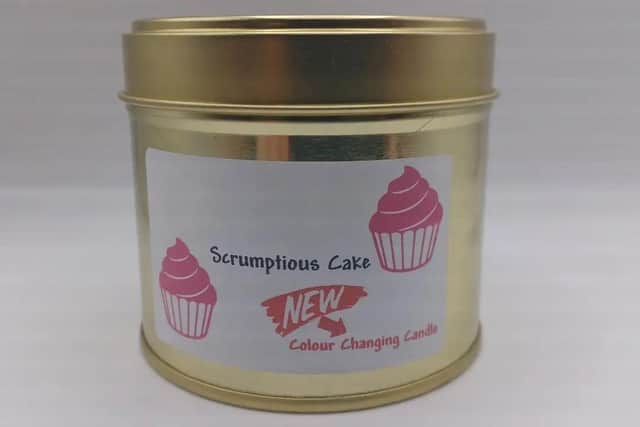 One of their newest products coming soon, a colour changing candle.