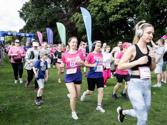 Abington Park turned pink on Sunday July 14 for the 3k and 5k Race for Life events.