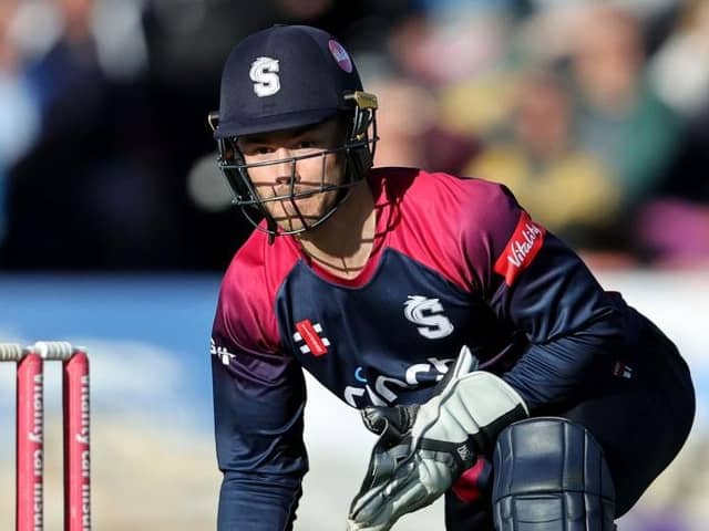 Lewis McManus hit 82 in the Steelbacks' loss at Yorkshire on Tuesday