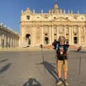 2024 kilometres in 80 days , left Canterbury Cathedral 16th May 2022 arrived to Rome , Vatican, 3rd August 2022 