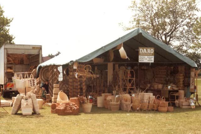 The Daro Cane market stall in the 1980s.