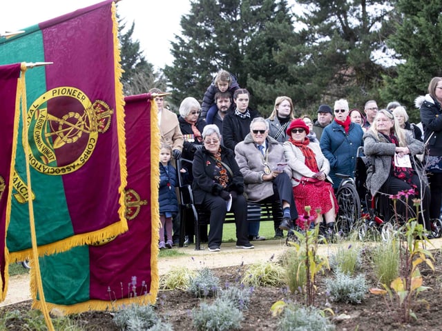 The memorial garden on land in the Simpson Manor housing development pays tribute to the Royal Pioneer Corp regiment, which was based at Simpson barracks. The garden was opened on November 19 with a service including veterans, the parish vicar and schoolchildren.