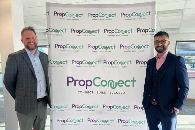Matthew (left) and Parm at the launch of PropConnect