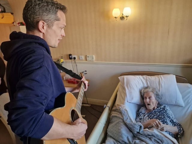 The joy of music filled the rooms and home from Greg