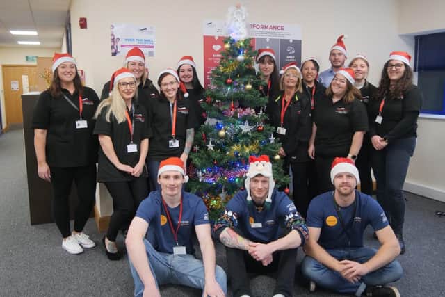 Pictured are Panther Logistics team members with the Over The Wall team.