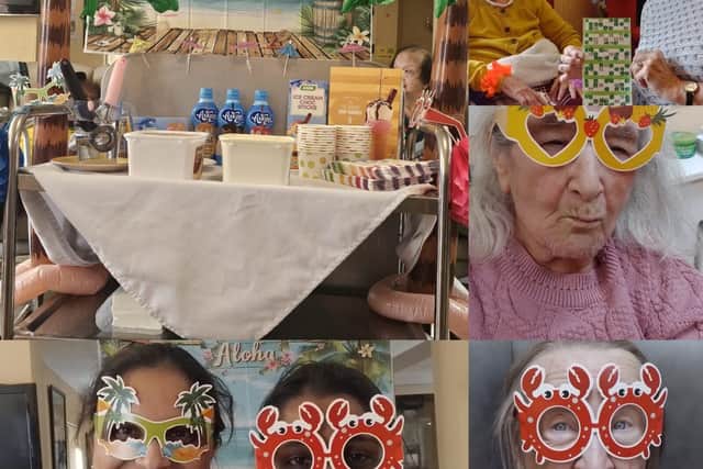 Care home tropical paradise event makes the most of a Bank Holiday weekend.