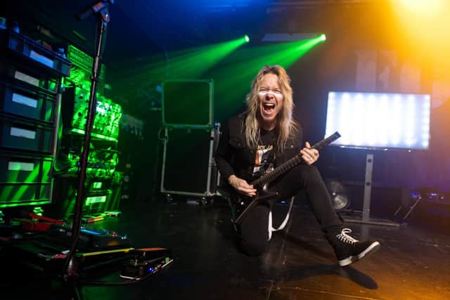 Fozzy on stage at The Roadmender in Northampton on Monday, February 26, 2024. Photo by David Jackson.