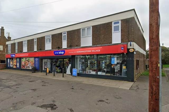 The incident happened at around 9.50pm on Wednesday, September 17 at the One Stop store in High Street, Hardingstone.