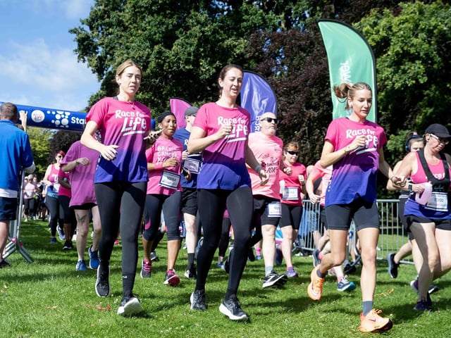 Walkers, runners and joggers completed two laps of Abington Park for the 10k Race for Life on Sunday (July 14).