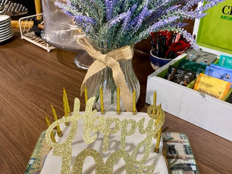 Peter's special birthday was celebrated with 2 birthday cakes