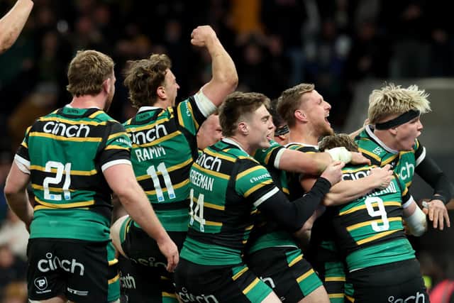 Saints celebrated a dramatic late win at the Tottenham Hotspur Stadium (photo by David Rogers/Getty Images)