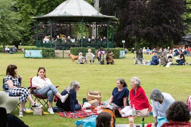 Onlookers enjoying a performance at Bands in the Park, taken by Stu Vincent