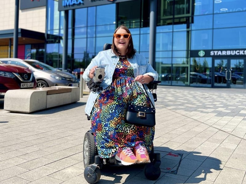 Sophie Bradbury-Cox from Northampton posts to her 25k Instagram followers as Fashionbelle. She loves clothes, Disney and lives life in colour. She posts honest videos about how she gets around as a wheelchair user.
