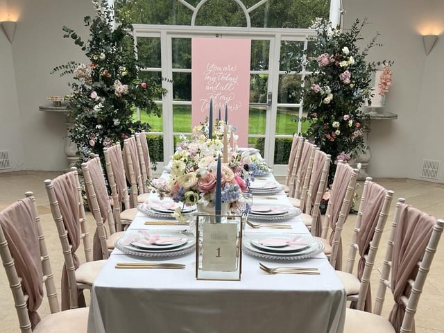 LK Wedding Studio is a wedding flower and venue styling studio, founded by lifelong friends Kerry and Laura. They are qualified florists and wedding stylists, supported by a talented team. Though they are based in Leicestershire, they travel the whole of the UK to provide their award-winning services.