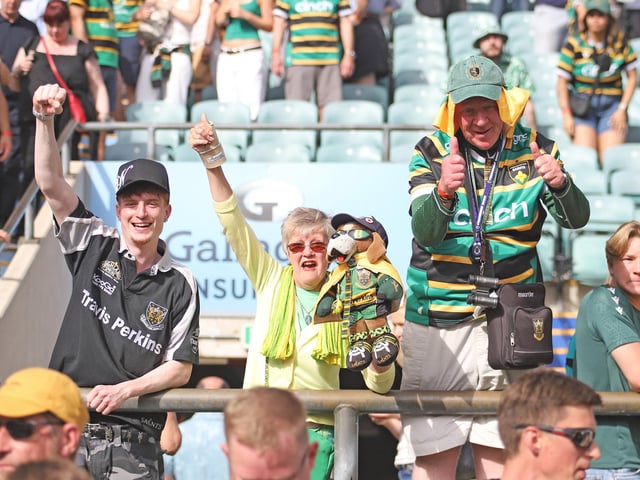 Saints fans at Twickenham on Saturday June 20
