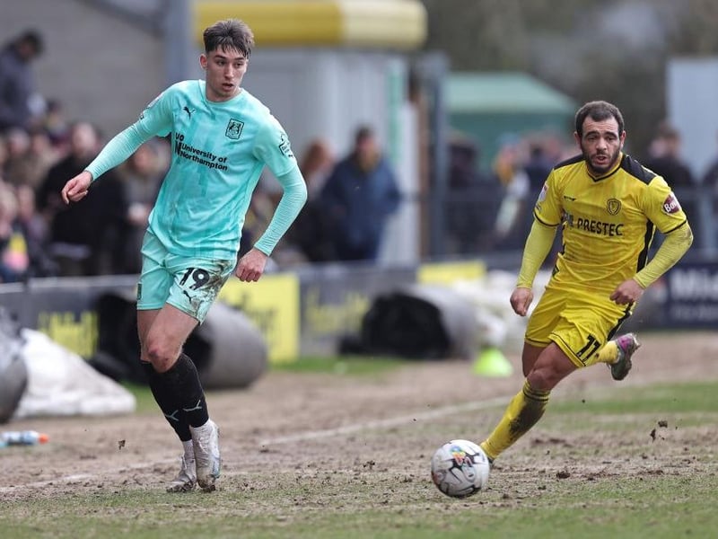 His powerful running made him a constant threat on the break, particularly once Cobblers had the lead. Dragged the team up the pitch on numerous occasions and created multiple chances, either for himself or others. Twice shot off target and was also denied by Crocombe... 7.5