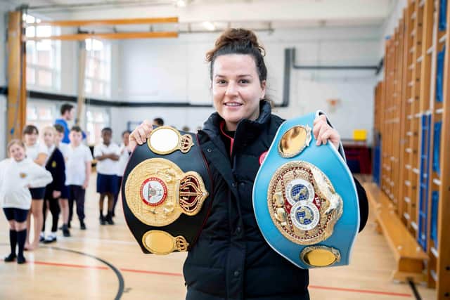 Chantelle became the first British female to become an undisputed world super lightweight champion in November last year. Photo: Kirsty Edmonds.