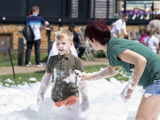 A family-friendly fun run, with water slides and obstacles, took place at Upton Country Park on Saturday (August 12) to raise funds for a Northampton charity.