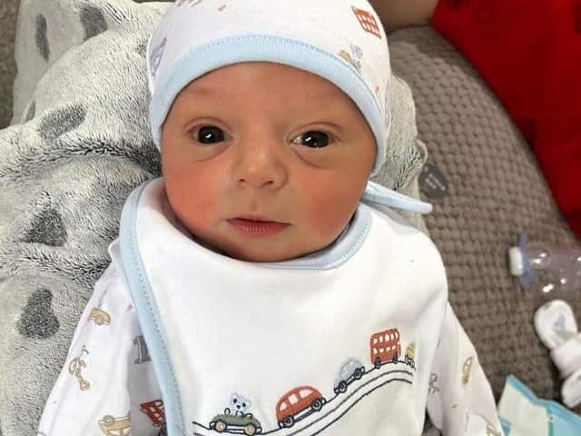 Finley Arthur born on January 24, 2023 at 3.36am at NGH. He weighed 6lbs 10oz.
